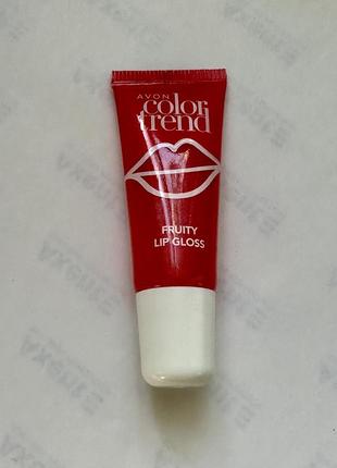 Блиск для губ avon color trend fruity lip gloss фруктовий, полуниця, 10 мл2 фото