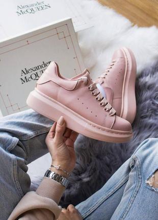 Стильны кроссовки alexander mcqueen pink​​​​​​​ lux quality (александр маквин)1 фото