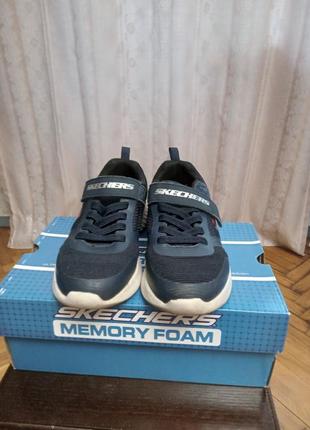 Кроссовки хлопок,ячи skechers Zapatillas foam темно синие бу 36р