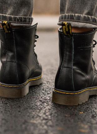 Зимние кожанные ботинки dr martens (на меху)4 фото