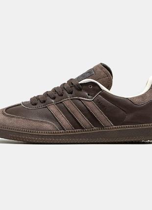 Кроссовки adidas samba brown / адидас самба коричневые1 фото