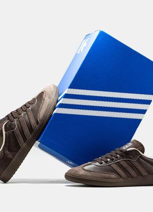 Кроссовки adidas samba brown / адидас самба коричневые8 фото