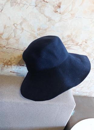 Шерстяная синяя шляпа с широкими полями англия4 фото