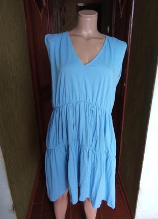 Красивое, летнее ярусное платье