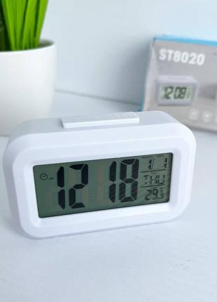 Часы настольные с будильником и температурой воздуха3 фото