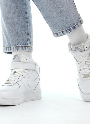 Зимние женские кроссовки nike air force 1 winter white (мех) 36-37-38-38.5-414 фото