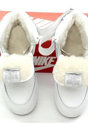 Зимние женские кроссовки nike air force 1 winter white (мех) 36-37-38-38.5-415 фото