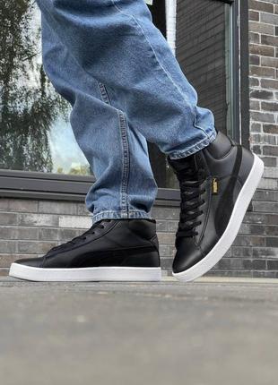 Кроссовки puma Backpack mid corduroy black fur ❄️ кроссовки пума кеды с мехом