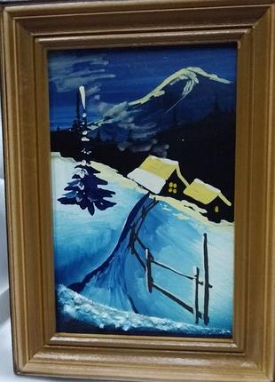 Картина маслом "карпати"( об'ємна).