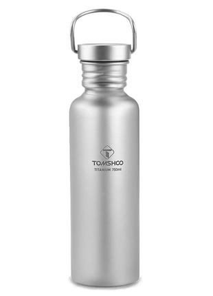 Бутылка титановая tomshoo 750ml. + нейлоновый чехол.