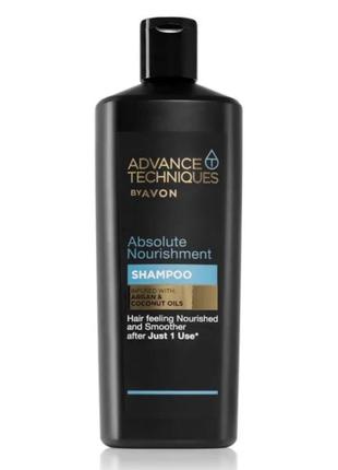 Advance techniques absolute nourishment питательный шампунь с мароканским аргановым маслом для всех типов волос

700 мл