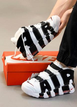 Зимние кроссовки nike air more uptempo (на меху)3 фото