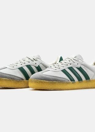 Кросівки adidas samba white green / адідас самба2 фото
