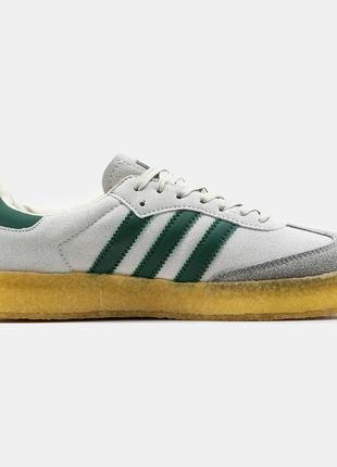 Кроссовки adidas samba white green / адидас самба4 фото