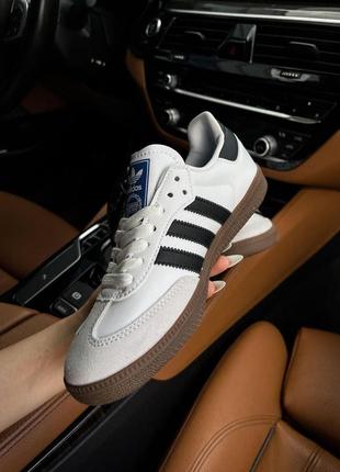 Кросівки adidas samba white black / адідас самба7 фото