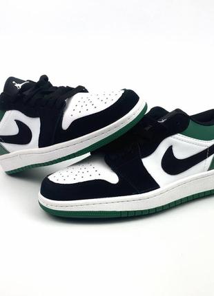 Nike air jordan low shadow green&black4 фото