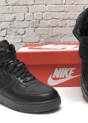 Зимние женские кроссовки nike air force 1 winter black (мех) 36-40-415 фото