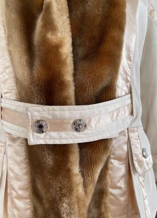 Dior шикарная куртка с меховым воротником тедди оригинал5 фото