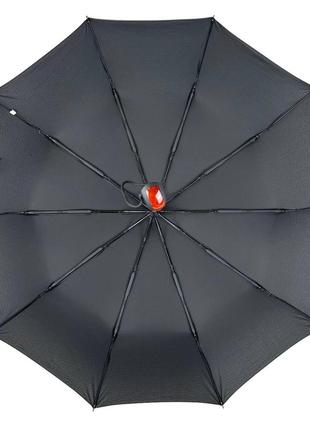 Чоловіча парасоля-автомат від feeling rain на 10 спиць з прямою ручкою, антивітер, чорний fr 0458-13 фото