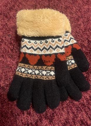 Теплі подвійні рукавички2 фото