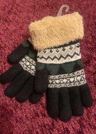 Теплі подвійні рукавички3 фото