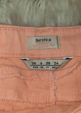 Джинсовыйе шорты  bershka оранжевые3 фото