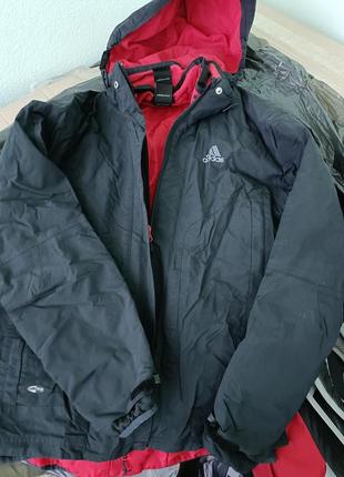 Лижна зимова трекінгова куртка оригінальна аdidas з рiдним пiдстьогом розмiр 38, м, 10ka