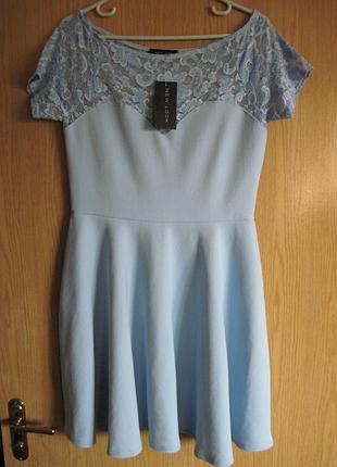 Новое голубое стрейч. платье " new look " р.50
