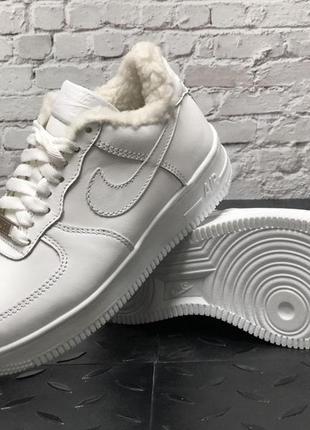 Зимние женские кроссовки nike air force 1 winter white (мех) 36-37-39-412 фото