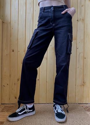 Mart clothes: стильні брюки/штани карго - чорний