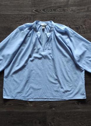 H&m  тоненькая хлопковая оверсайз рубашка xs6 фото