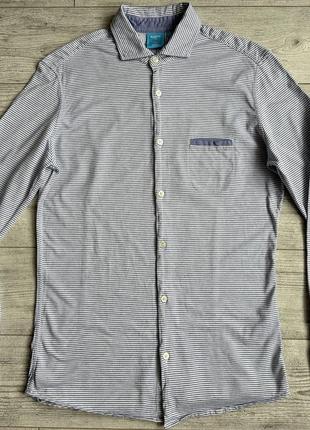 Сорочка\рубашка dalmine giza cotton knitted striped shirt