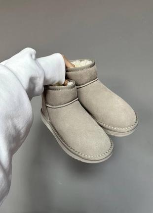 Ugg ultra mini latte suede5 фото