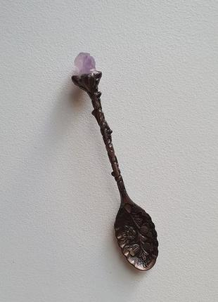Набор красивых ложек с натуральными камнями, хэллоуин