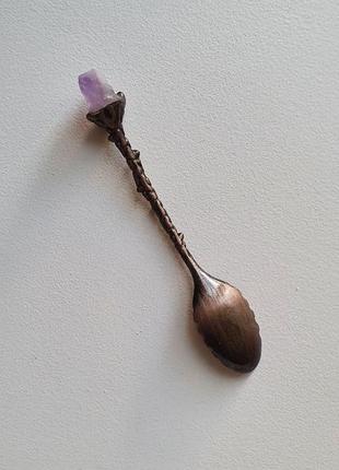 Набор красивых ложек с натуральными камнями, хэллоуин