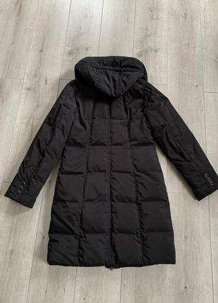 Куртка плащ зимняя размер m с капюшоном черного цвета4 фото