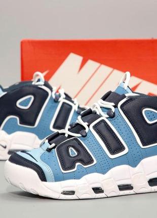 Мужские кроссовки nike air more uptempo blue white 45