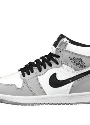 Зимние женские кроссовки nike air jordan 1 winter grey black white (мех) 36-37-38-39-40-413 фото