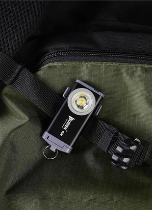 Міні-ліхтарик wuben g2, ліхтарик-брелок, кишеньковий акумуляторний ліхтарик, акумуляторний, led, 500 люменів, чорний4 фото