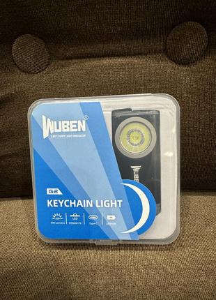 Міні-ліхтарик wuben g2, ліхтарик-брелок, кишеньковий акумуляторний ліхтарик, акумуляторний, led, 500 люменів, чорний3 фото