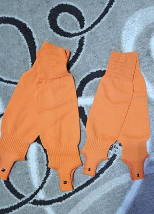 Футбольные гетры без носка оранжевые ничевина erima