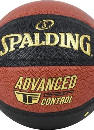 М'яч баскетбольний spalding advanced grip control чорний, помаранчевий уні 7 76872z