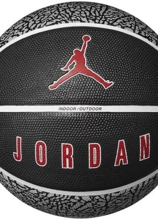 Мяч баскетбольный nike jordan playground 2.0 8p deflated wolf grey/black/white/varsity red size 5