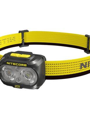 Налобний ліхтар із універсальним живленням nitecore ut27 new 800 lumen  (3xaaa, usb-c)