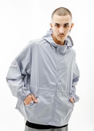 Мужская куртка nike m nsw air woven jacket  серый m (7ddx0140-012 m)1 фото