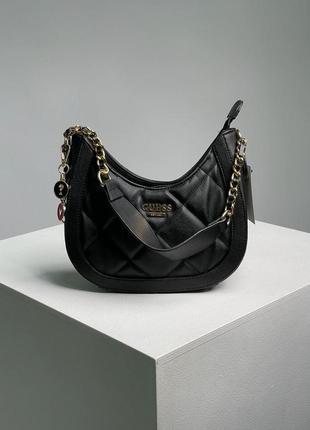 Сумка guess abey small hobo black10 фото