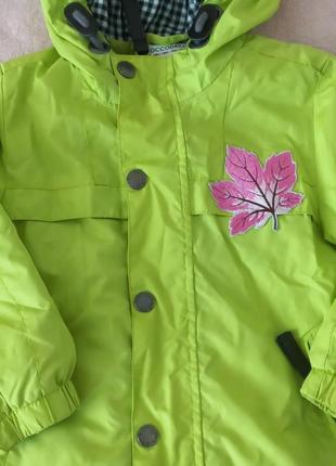 Куртка на дівчинку 1-1.5р. осінь/весна салатового кольору