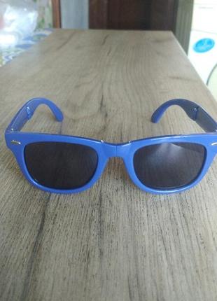 Складные очки в синей оправе унисекс1 фото