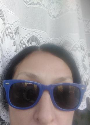 Складные очки в синей оправе унисекс9 фото