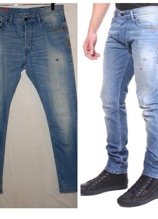 Джинсы diesel tepphar 084fd slim carrot jeans blue men3 фото